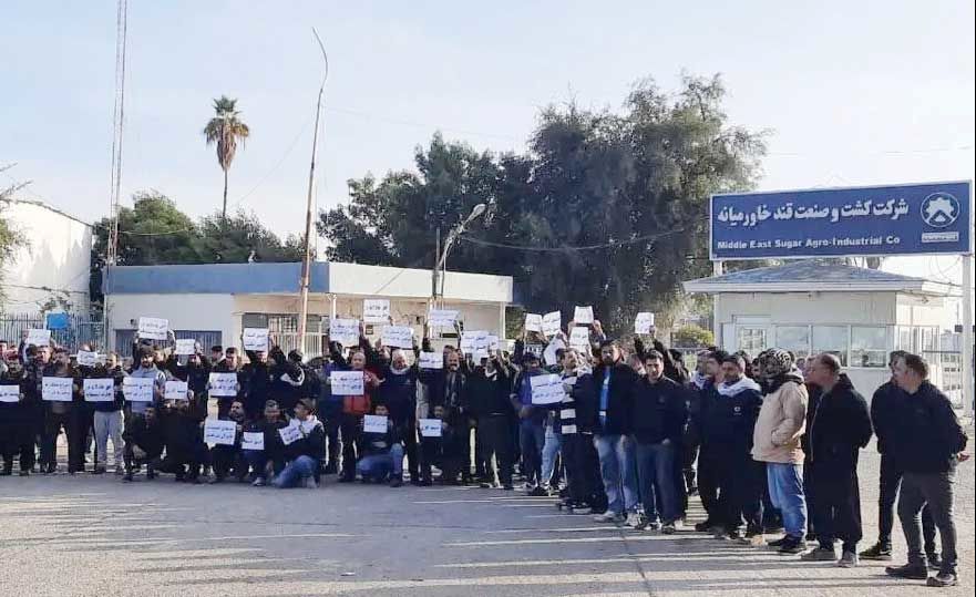 کارگران کشت و صنعت قند خاورمیانه دوباره تجمع کردند